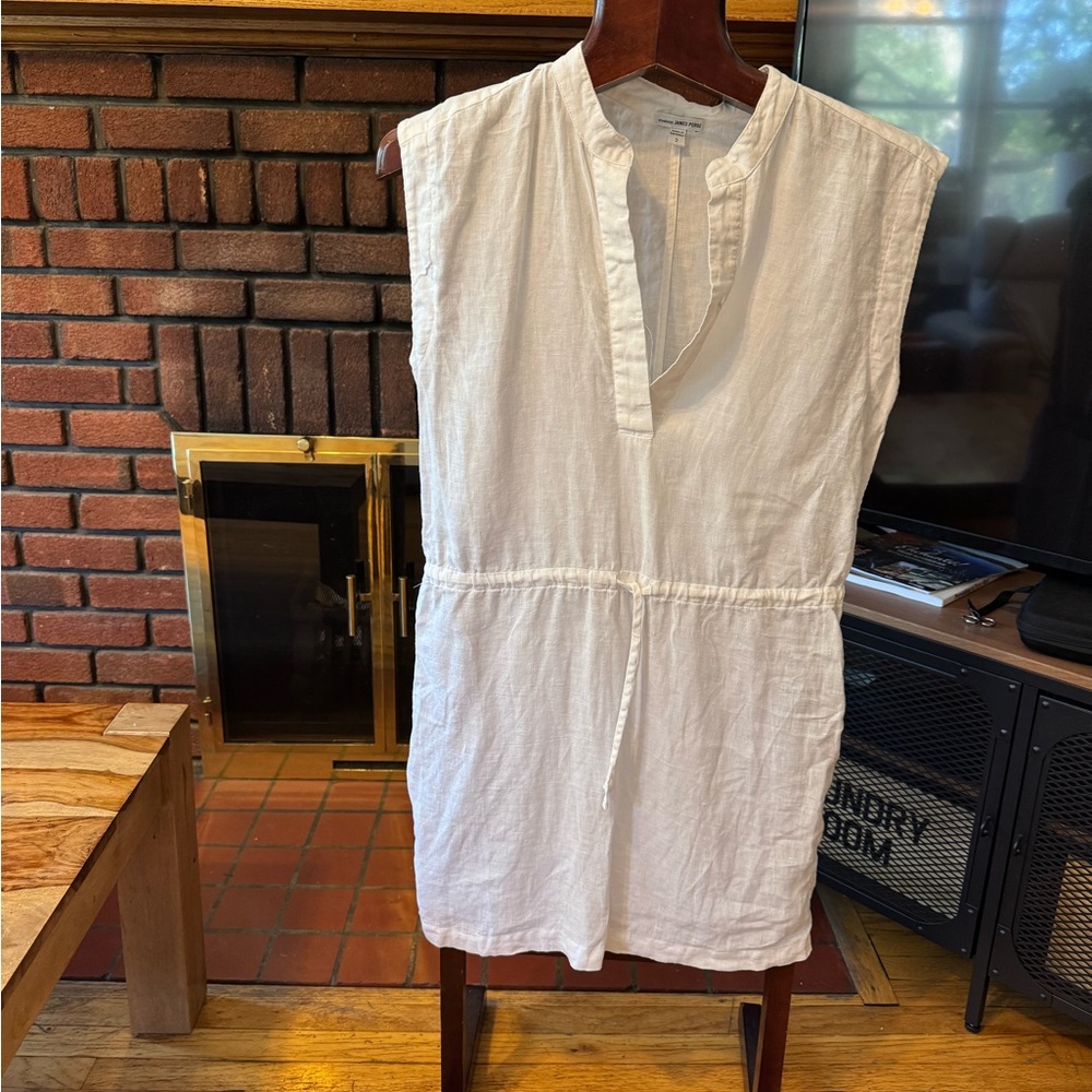 James Perse white Sleeveless linen mini dress size 2 - Picture 6 of 10